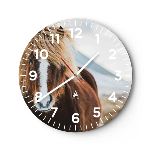 Väggklocka - Klocka på glas - Känner du friheten? - 40x40 cm