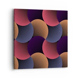 Canvastavla - Bild på duk - I en cirkulär rytm - 40x40 cm