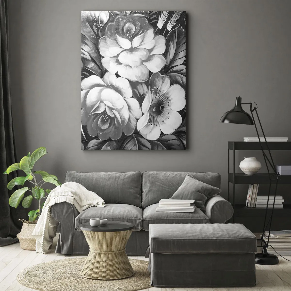 Canvastavla - Bild på duk - Vackra även i gråskala - 50x70 cm