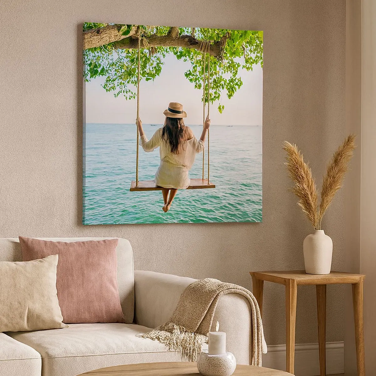 Canvastavla - Bild på duk - Livet är vackert - 30x30 cm