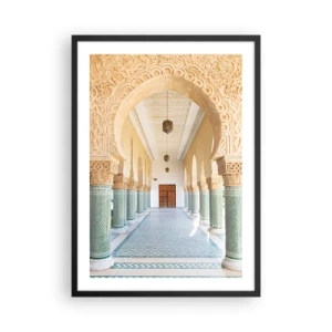 Affisch i svart ram - Foto av en dekorerad arkadkorridor i orientalisk stil - 50x70cm - Från Scheherazades sagor - Modern väggdekoration för vardagsrum och sovrum ARTTOR