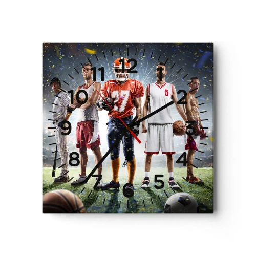 Väggklocka - Klocka på glas - Arenornas gladiatorer - 40x40 cm
