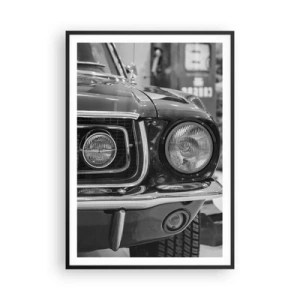 Affisch i svart ram - Kör hårt - 70x100 cm