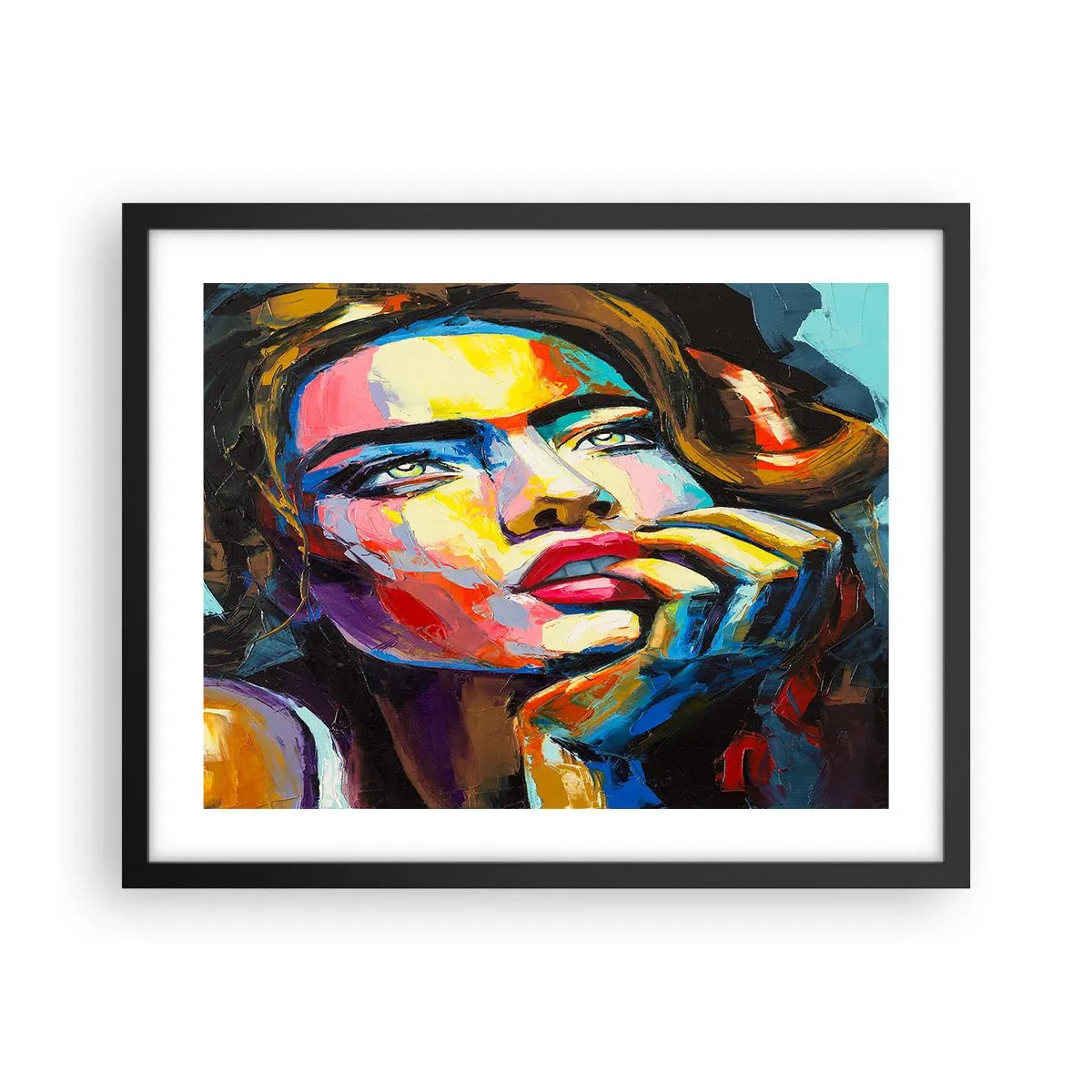 Affisch i svart ram - Drömmar seglar i himlen som fåglar - 50x40 cm