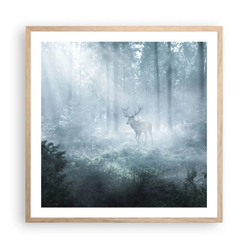 Affisch i ram av ljusek - Morgonrond runt godset - 60x60 cm