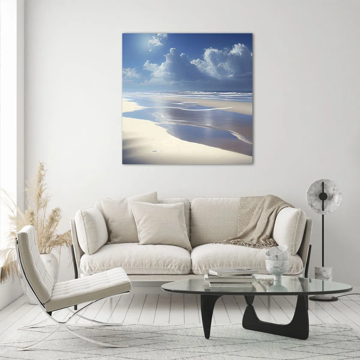 Glastavla - Bild på glas - Semester i paradiset - 60x60 cm