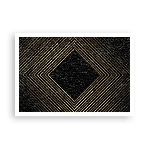 Affisch - Geometri i glamourstil - 100x70 cm