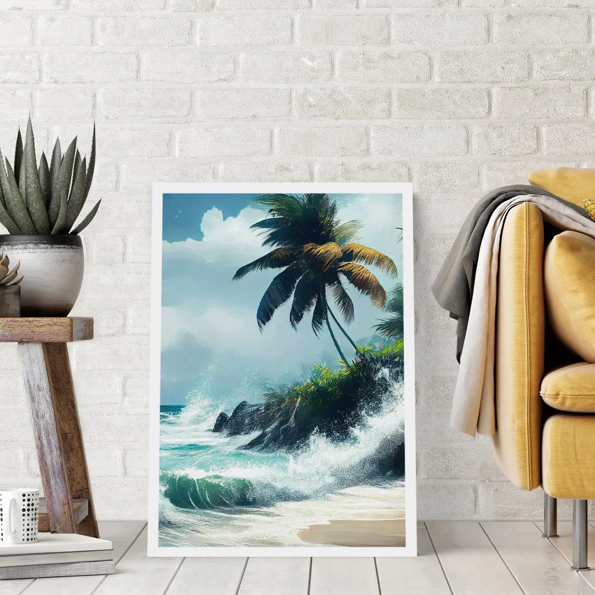 Affisch - På en tropisk strand - 61x91 cm