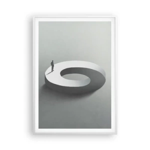 Affisch i vit ram - Och försök att vara klok - 70x100 cm