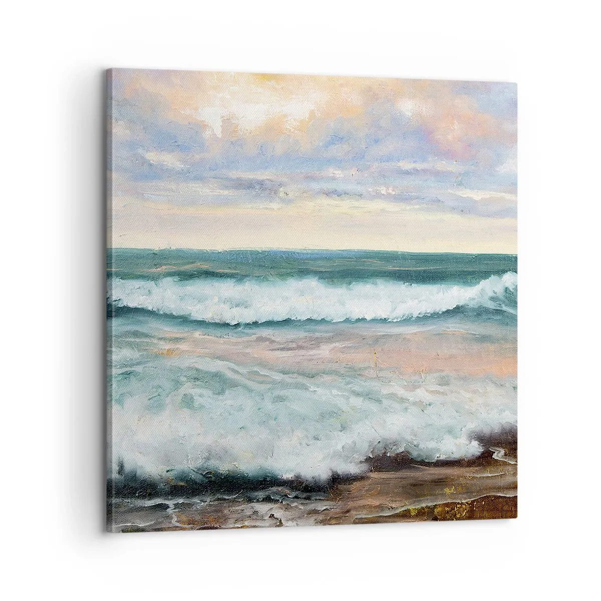 Canvastavla - Bild på duk - Här kan du släta ut din själ - 60x60 cm