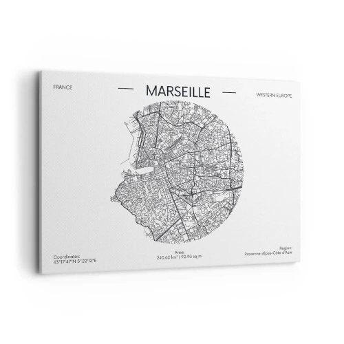 Canvastavla - Bild på duk - Marseilles anatomi - 100x70 cm