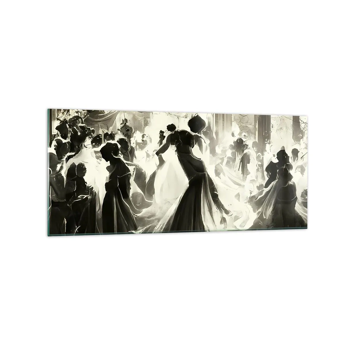 Glastavla - Bild på glas - Stor maskerad - 120x50 cm