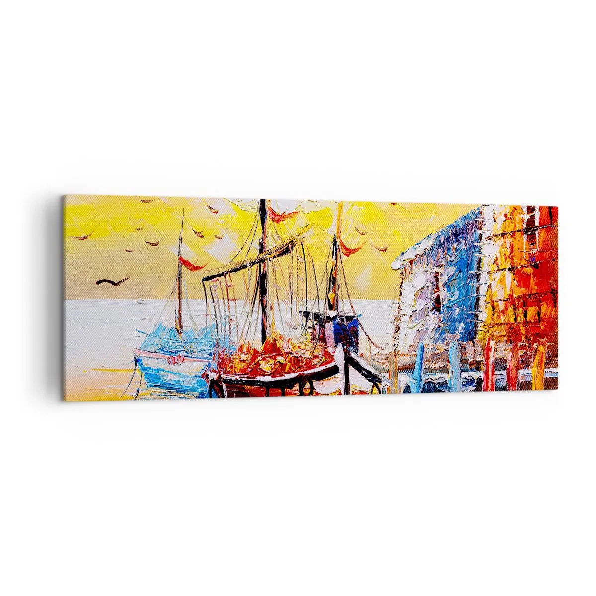 Canvastavla - Bild på duk - Lycklig återresa - 140x50 cm