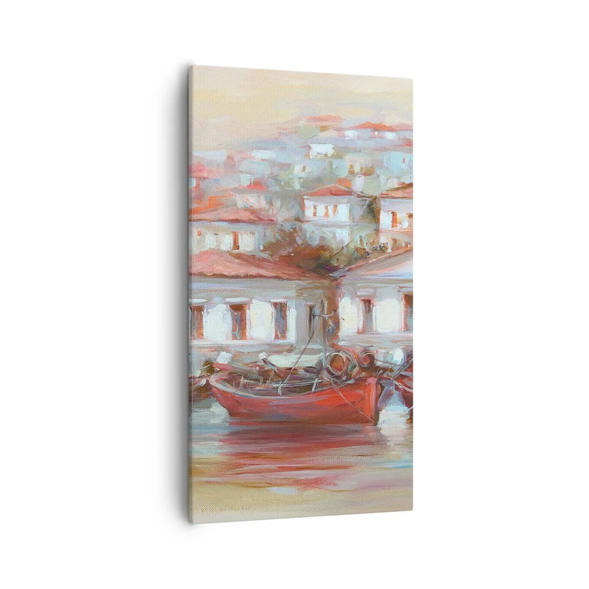 Canvastavla - Bild på duk - Lycklig stad - 55x100 cm