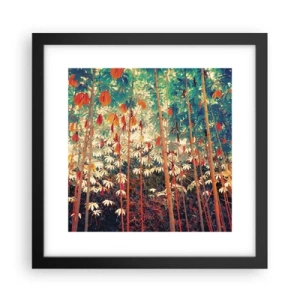 Affisch i svart ram - Lövbladens hemlighetsfulla liv - 30x30 cm