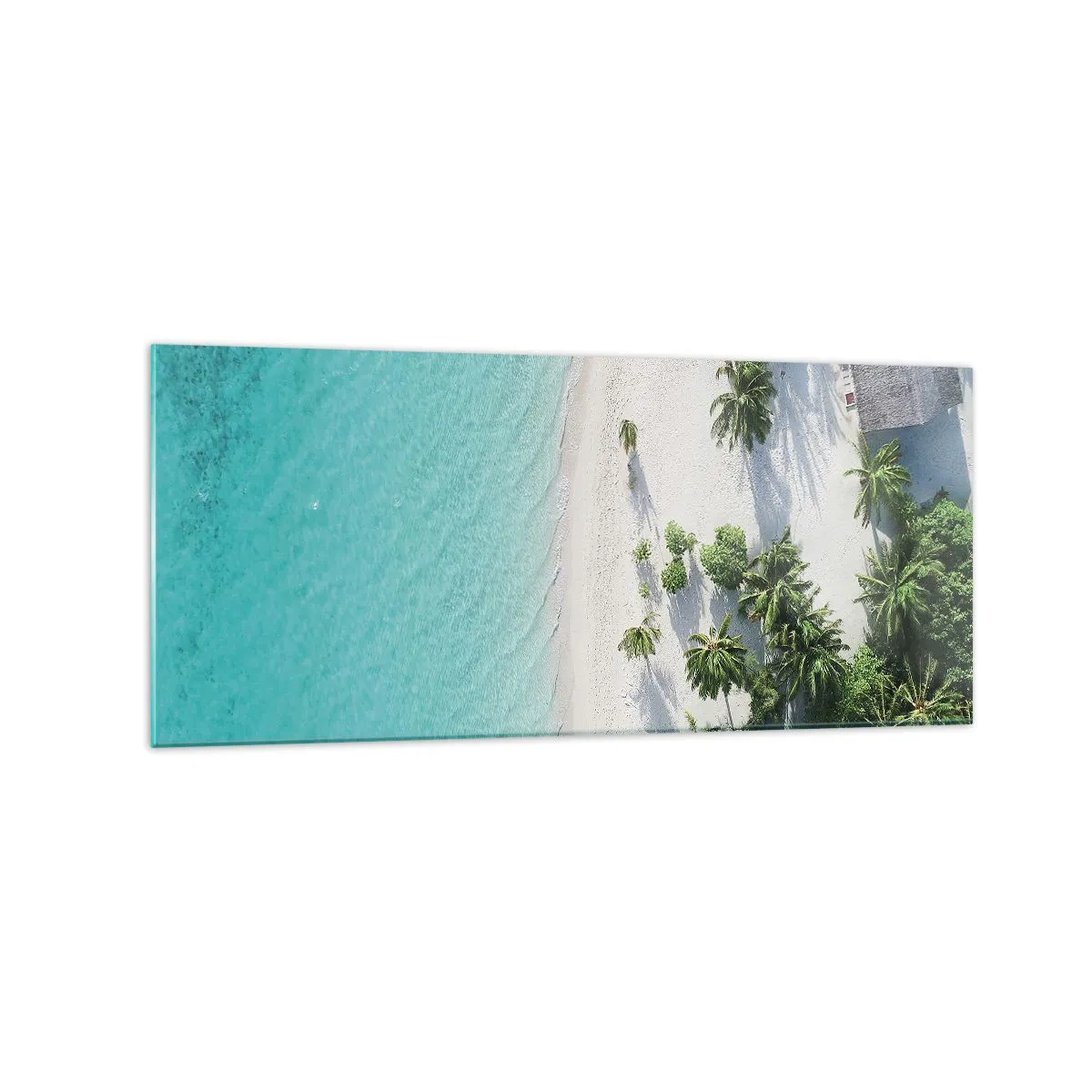Glastavla - Bild på glas - Semester i paradiset - 120x50 cm