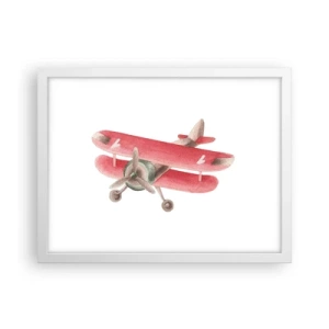 Affisch i vit ram - Redo att flyga högt - 40x30 cm