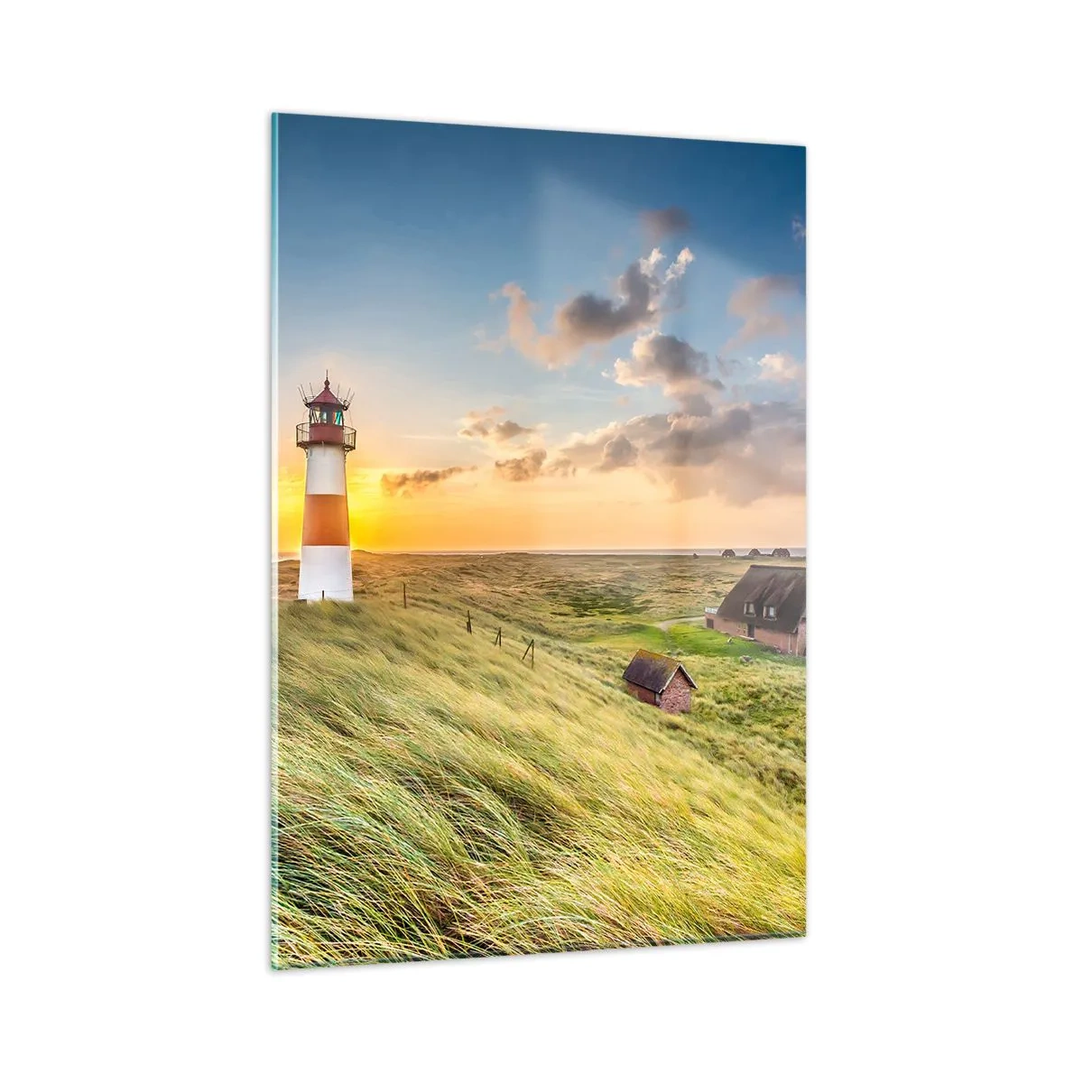 Glastavla - Bild på glas - Mellan vågorna - 50x70 cm