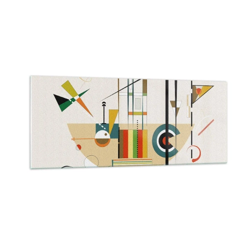 Glastavla - Bild på glas - Så världen skrattar - 100x40 cm
