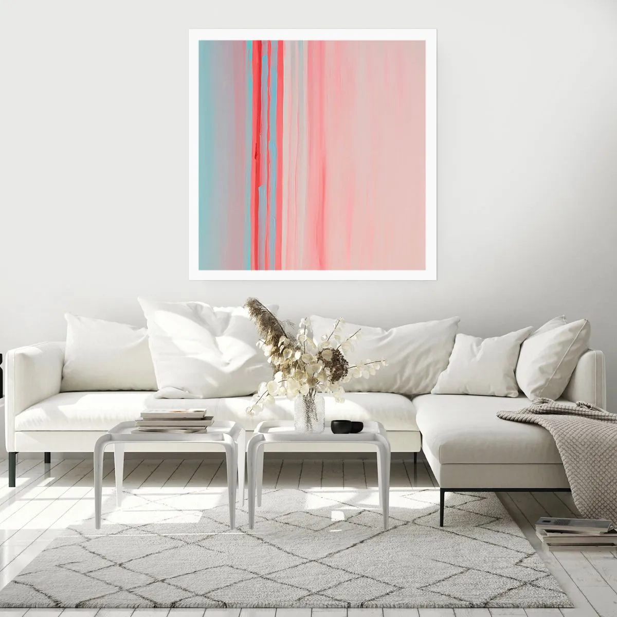 Affisch - Abstraktion i gryningen - 60x60 cm