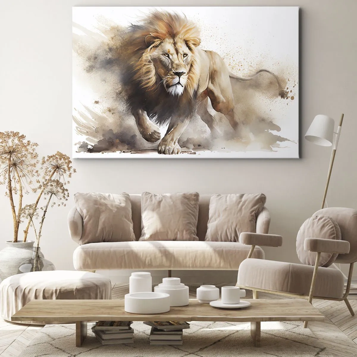 Canvastavla - Bild på duk - Kungen har gett sig av - 100x70 cm