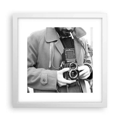 Affisch i vit ram - I retrostil - 30x30 cm