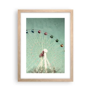 Affisch i ram av ljusek - Välkommen att ha kul - 30x40 cm