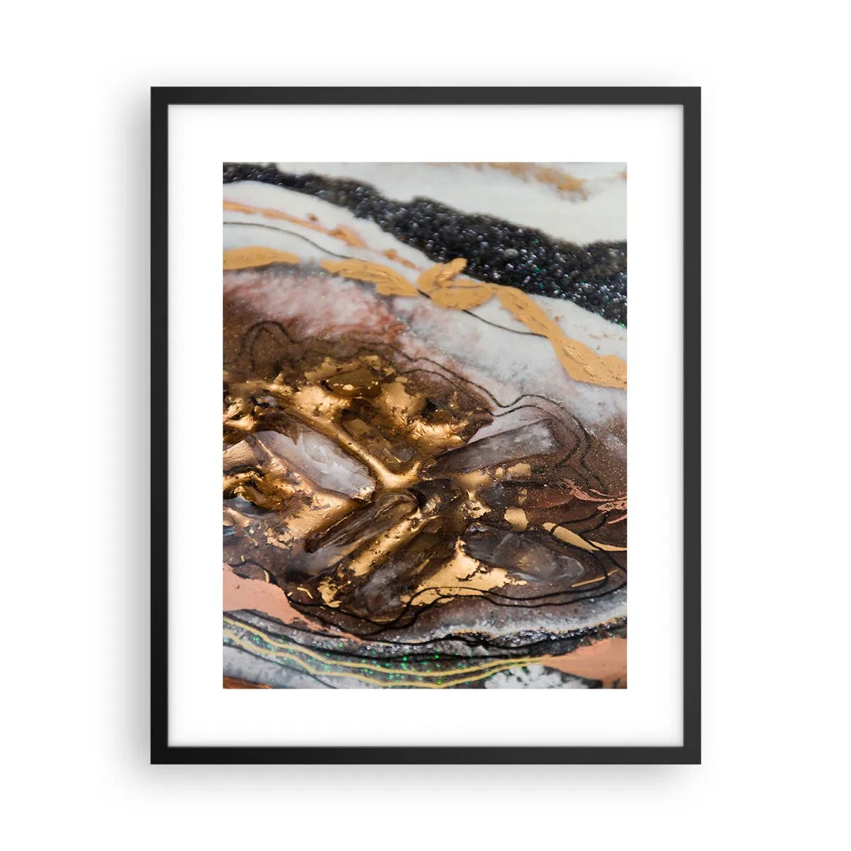 Affisch i svart ram - Jordens element - 40x50 cm