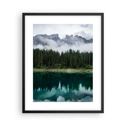 Affisch i svart ram - Tyst, tyst, väck inte sovande vatten... - 40x50 cm