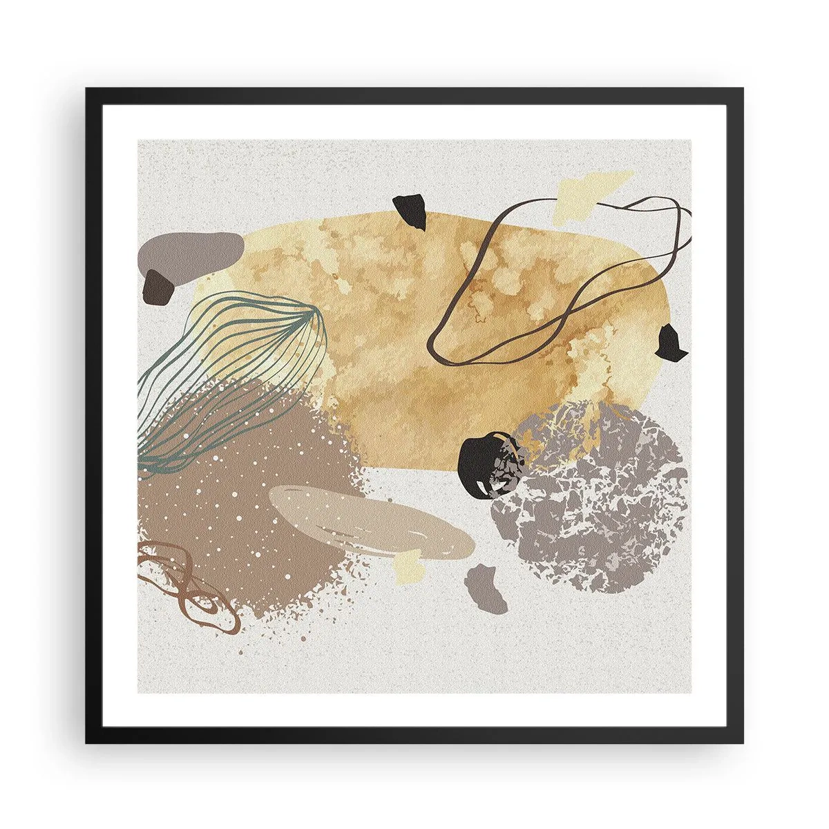 Affisch i svart ram - Olika former - 60x60 cm