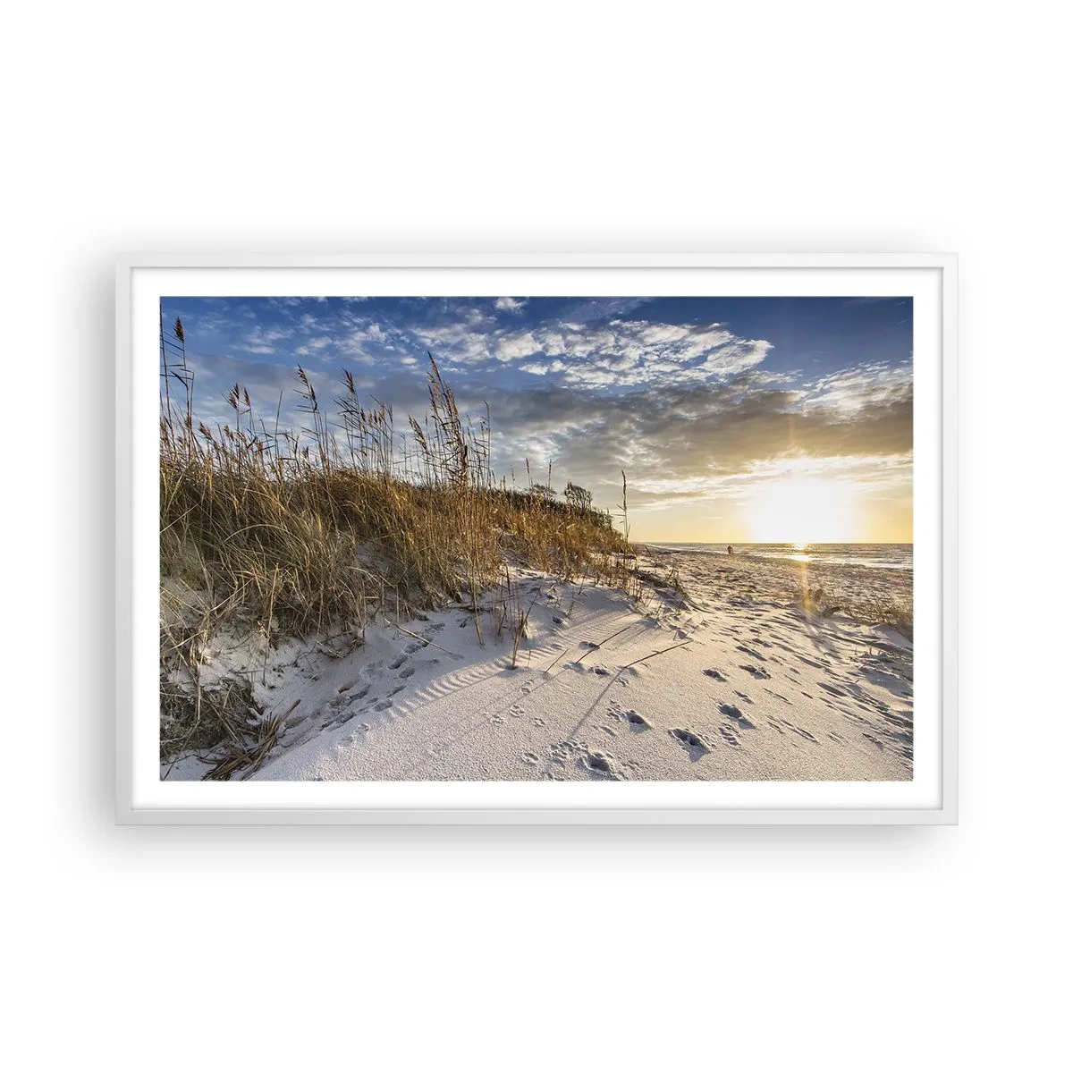 Affisch i vit ram - Inbjudan till promenad - 91x61 cm