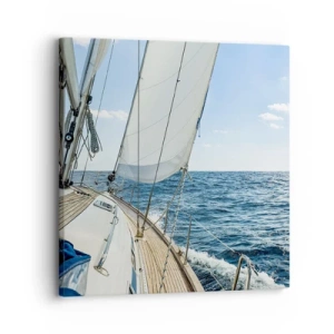 Canvastavla - Bild på duk - Heja äventyret - 30x30 cm