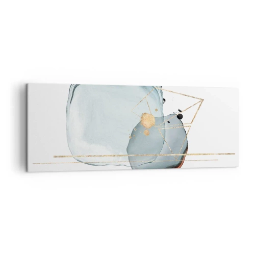 Canvastavla - Bild på duk - En studie av droppar - 140x50 cm