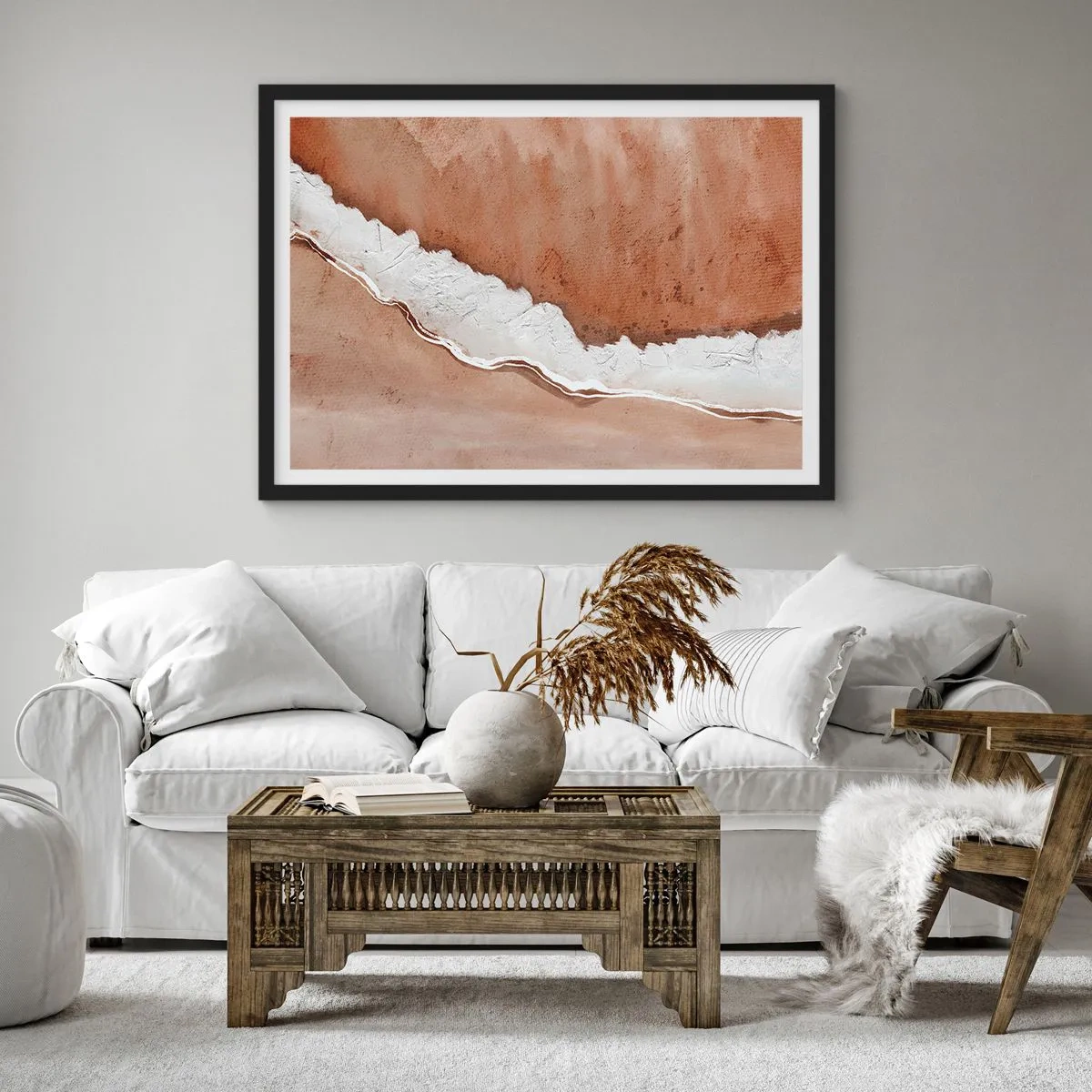 Affisch i svart ram - I jordnära färger - 70x50 cm