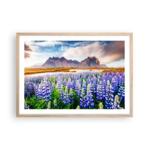 Affisch i ram av ljusek - Styrka och stränghet bredvid mildhet - 70x50 cm