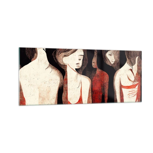 Glastavla - Bild på glas - Madonnor av mörker - 100x40 cm