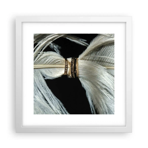 Affisch i vit ram - ...och jag lämnar inte dig… - 30x30 cm