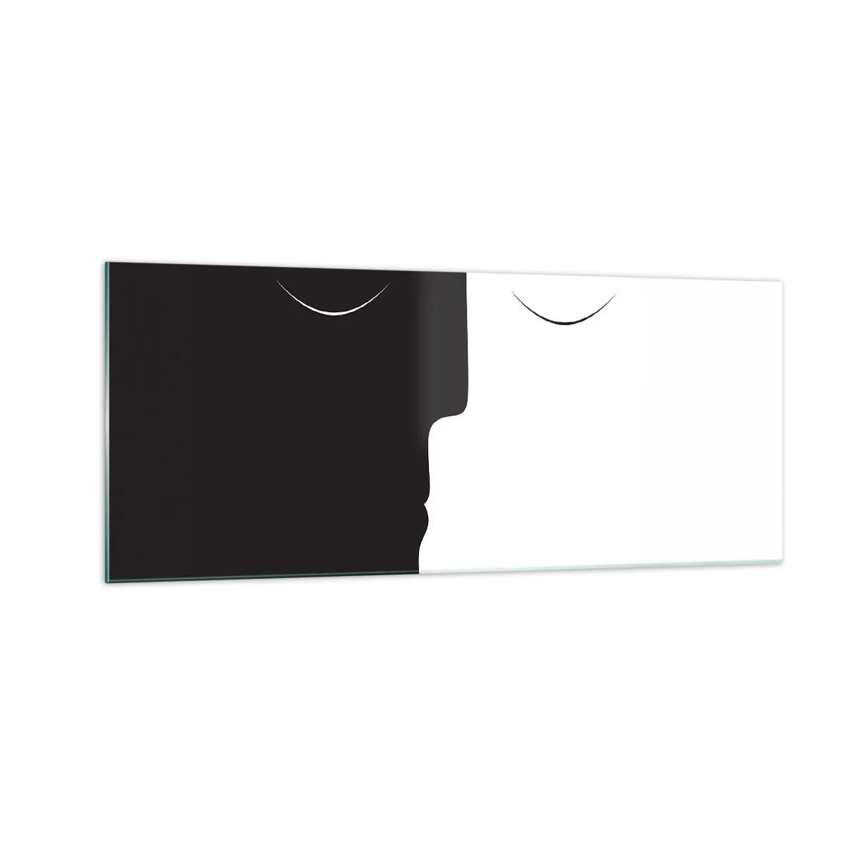 Glastavla - Bild på glas - Motsatsernas enhet - 100x40 cm