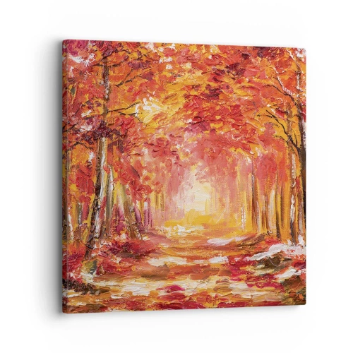 Canvastavla - Bild på duk - Kopparskog - 30x30 cm