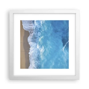 Affisch i vit ram - Blå styrka - 30x30 cm