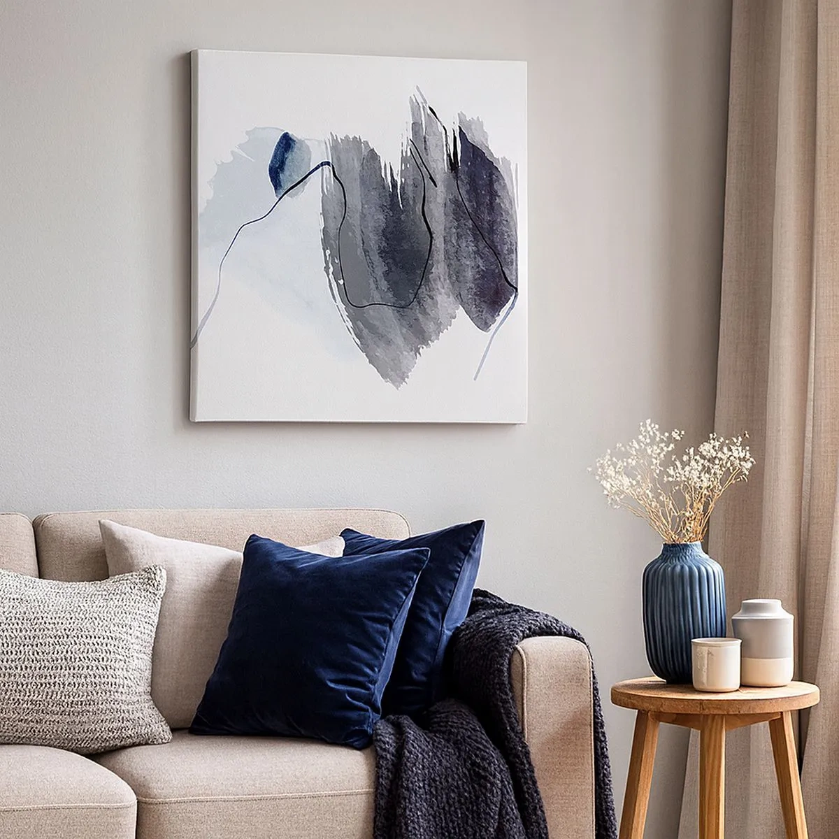 Canvastavla - Bild på duk - Intensitet och rörelse - 30x30 cm