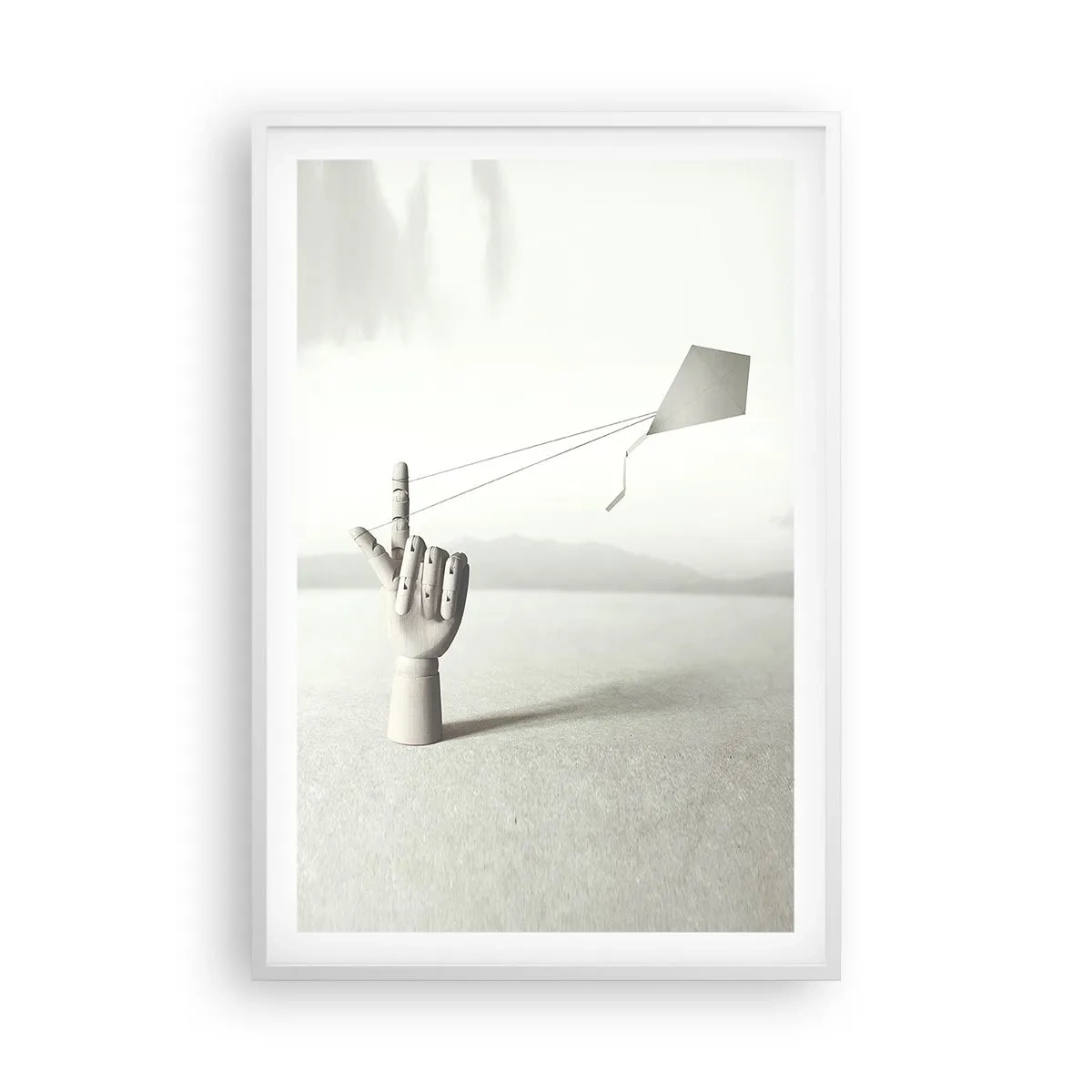 Affisch i vit ram - Test av styrka - 61x91 cm