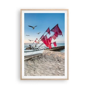 Affisch i ram av ljusek - Välförtjänt vila - 61x91 cm