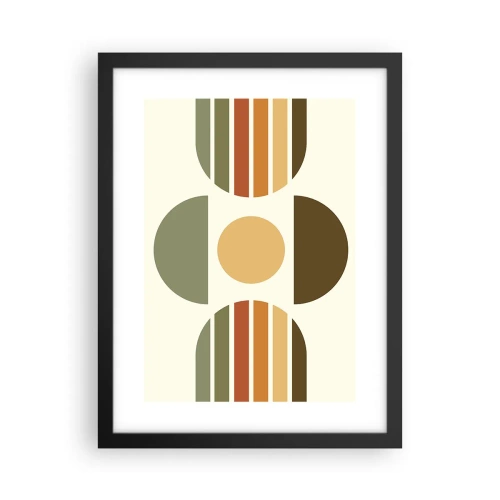Affisch i svart ram - I jordens färger - 30x40 cm
