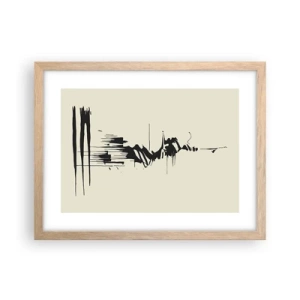 Affisch i ram av ljusek - Skyndsam abstraktion - 40x30 cm