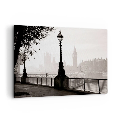 Canvastavla - Bild på duk - Morgon i London - 120x80 cm