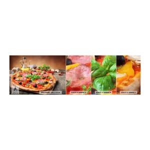 Fototapet Prov Standard Eco - Med riktig italiensk smak - Gastronomi, Pizza, Italien - 100x30 cm