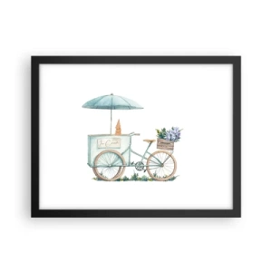 Affisch i svart ram - Sött minne av sommaren - 40x30 cm