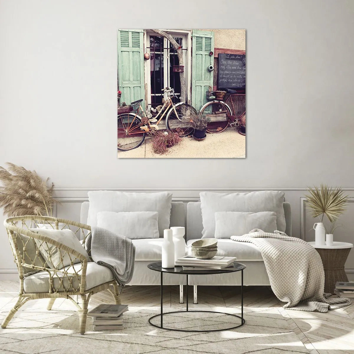 Glastavla - Bild på glas - Länge leve provinsen - 70x70 cm