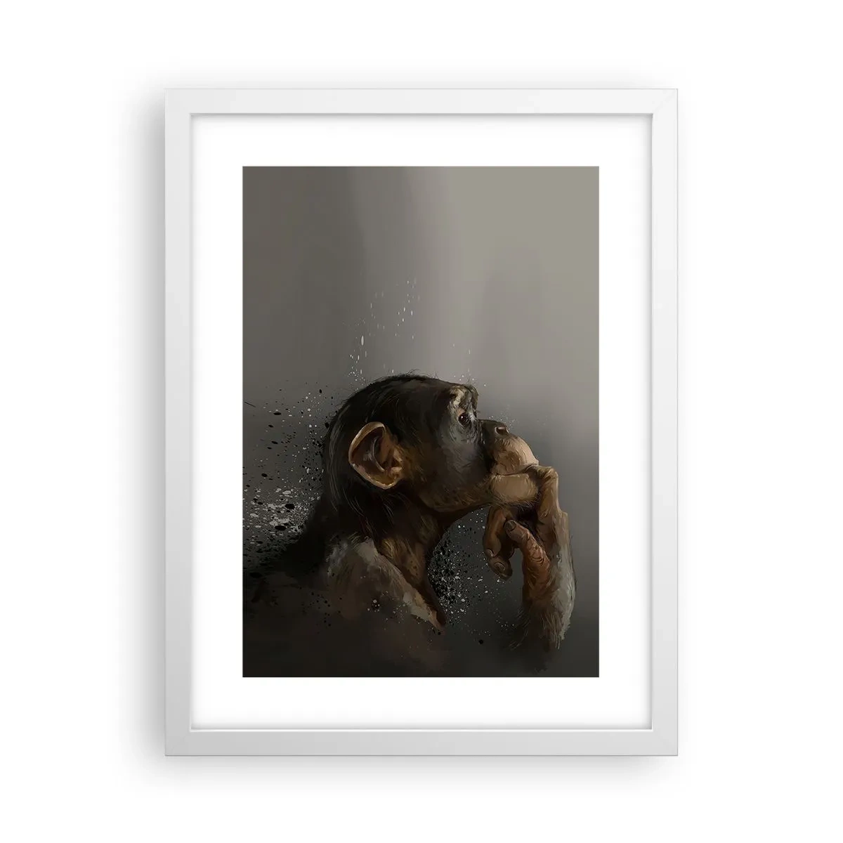 Affisch i vit ram - Säkert en tänkare - 30x40 cm
